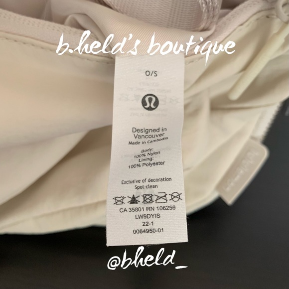 lululemon All Night Festival Bag *Zip Top *Micro in White Opal New NWT - Picture 13 of 16